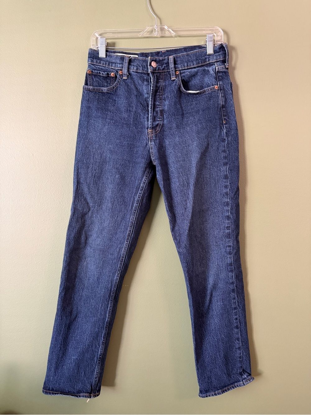 GAP Cheeky Straight High Rise Button Fly Jeans Sz 28 6R - Picture 2 of 7